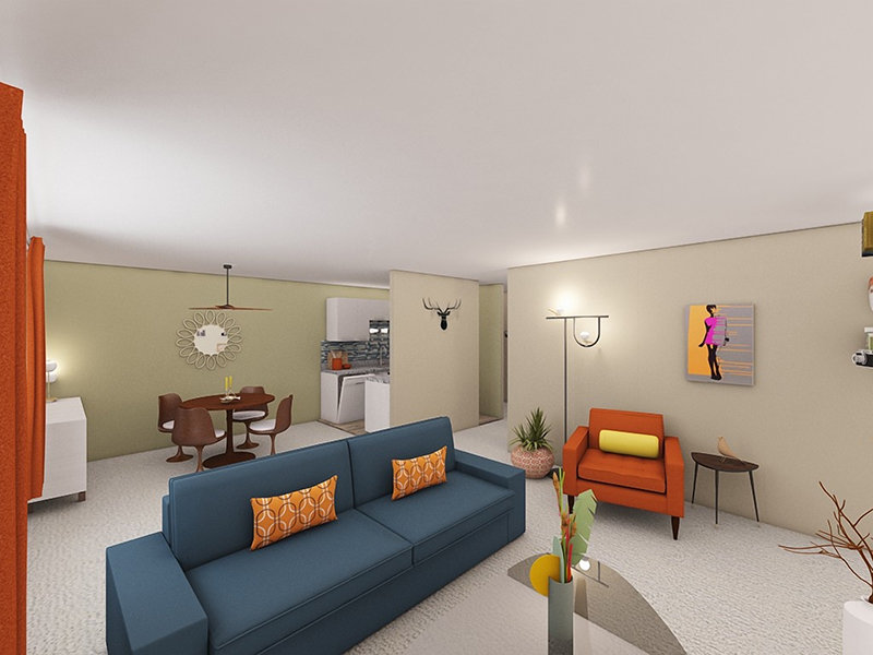 Living Room - Rendering | Riviera Apartments in Northglenn, CO