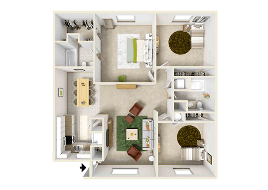 Floorplan for Parkview Terrace Apartments