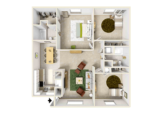 Floorplan for Parkview Terrace - CO Apartments
