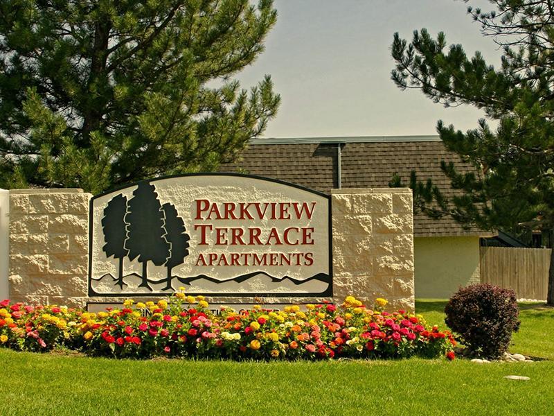 Welcome Sign | Parkview Terrace Apartments in Thornton, CO