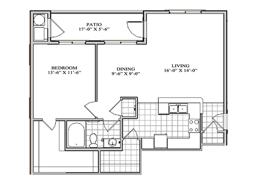 Floorplan for 2550 South Main Apartments