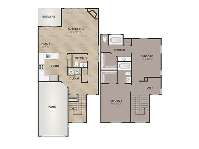Executive Town Home floor plan at Allure in Denver, CO