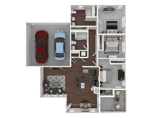 Floorplan for Enclave Vista Ridge Apartments