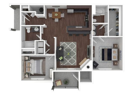 Floorplan for Kipling Commons Apartments