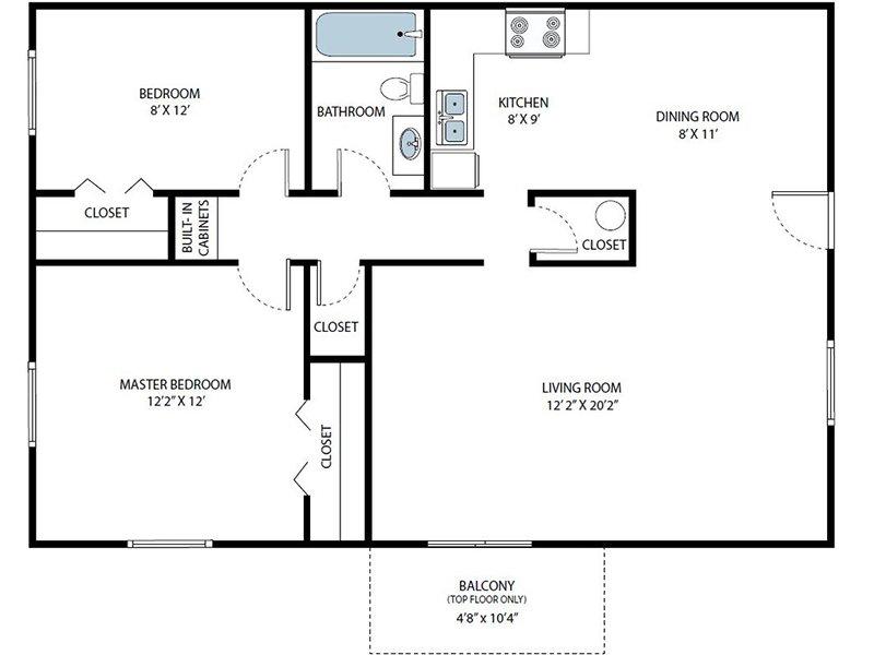 Park Central Apartments Floor Plan B1