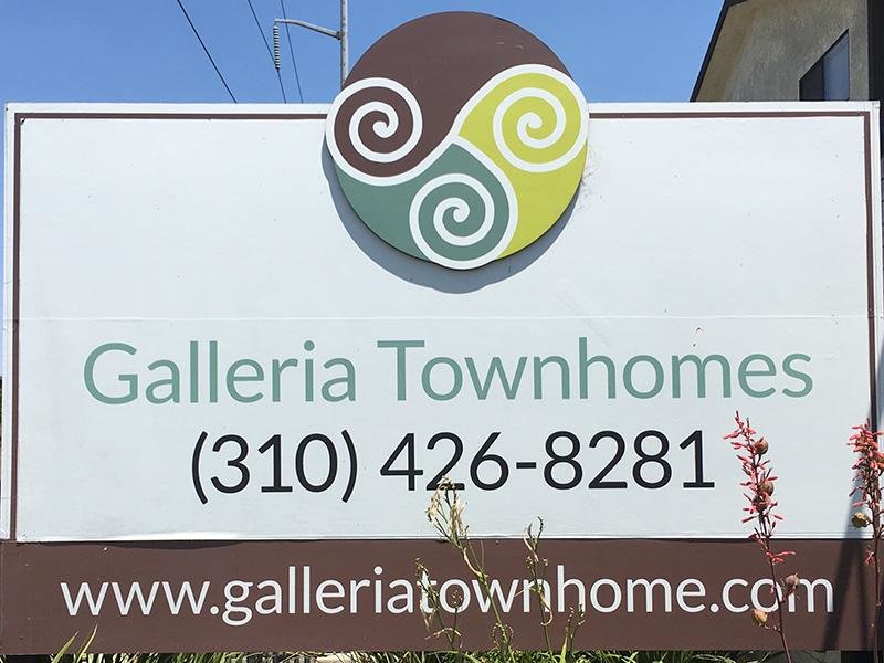 Welcome Sign | Galleria Townhomes in Lawndale, CA