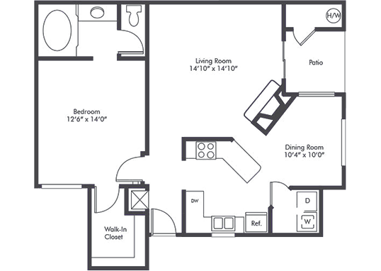 Floorplan for The Cape Apartments