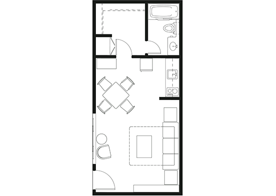 Floorplan for Luxe 1801 Apartments