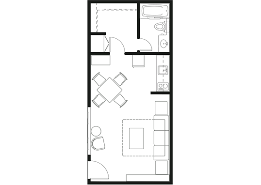 Floorplan for Luxe 1801 Apartments