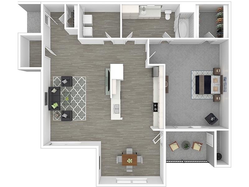 1x1 floor plan