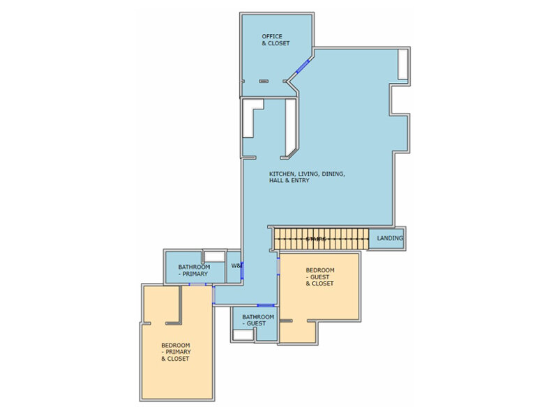 3x2up Floor Plan at St. Clair Apartments