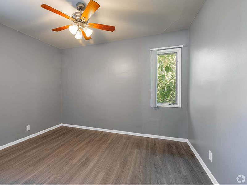 Bedroom with Ceiling Fan | Verdugo Mesa Apartments in Los Angeles, CA