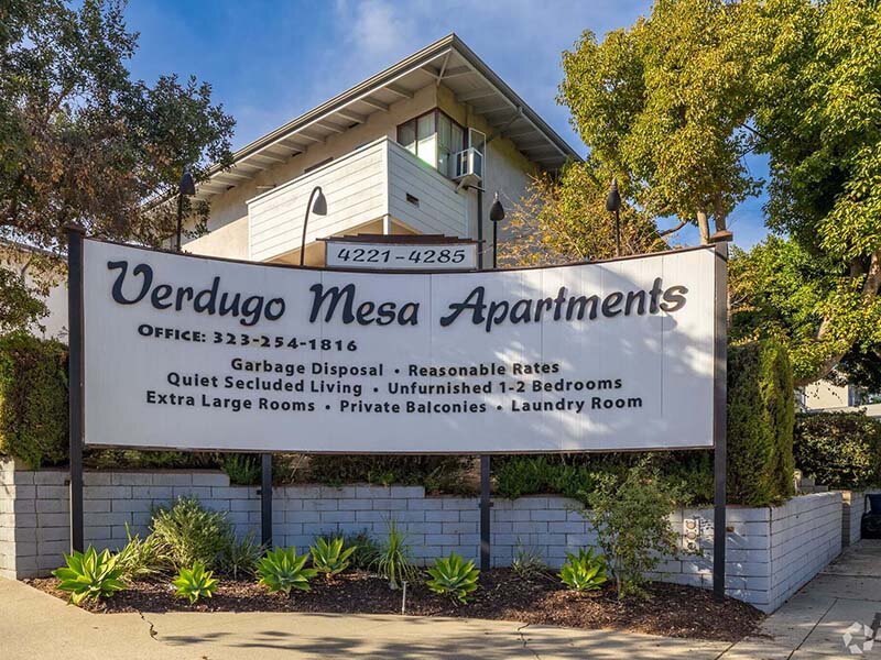 Monument Sign | Verdugo Mesa Apartments in Los Angeles, CA
