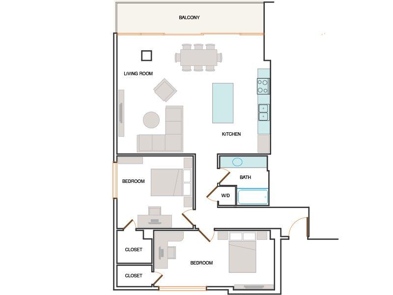 View floor plan image of HARBOR apartment available now
