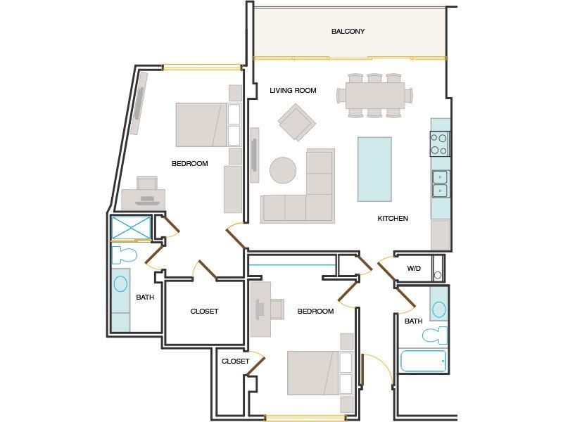 View floor plan image of MARINA apartment available now