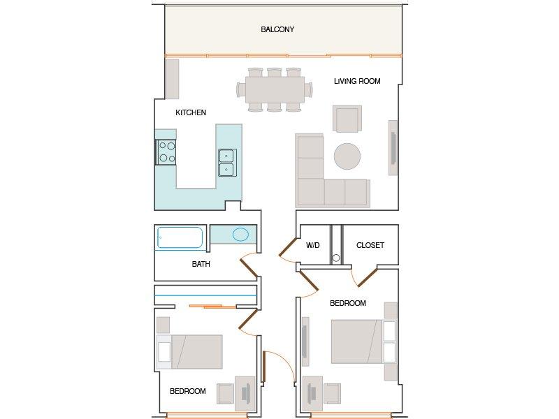 View floor plan image of SKYLINE apartment available now