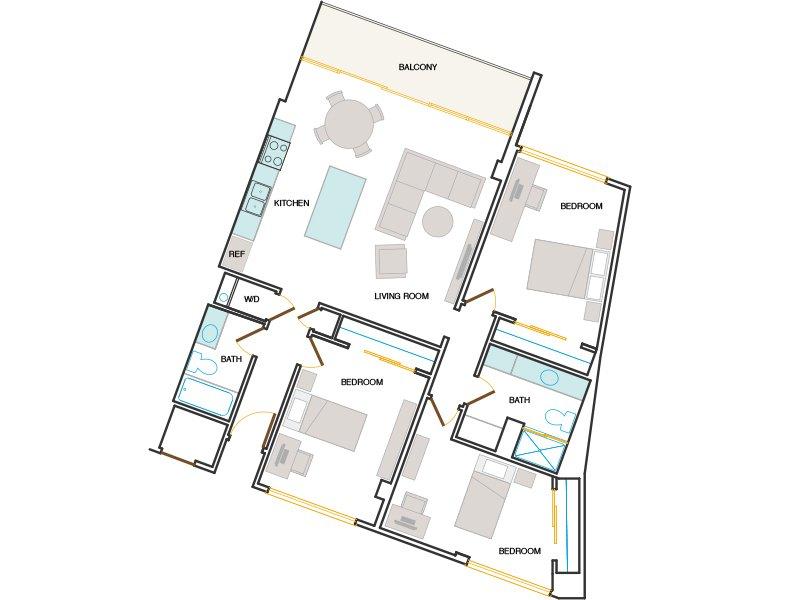 View floor plan image of SUNRISE apartment available now