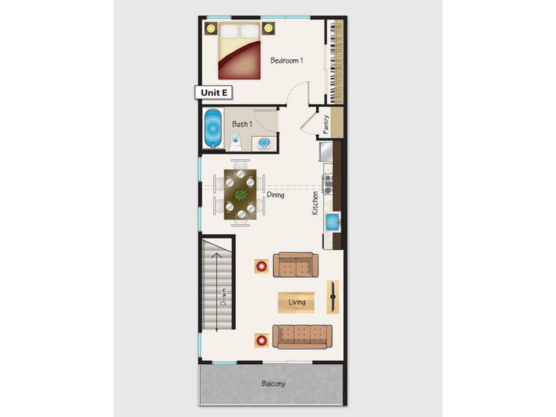Brio on Broadway Apartments Floor Plan brio1x1e