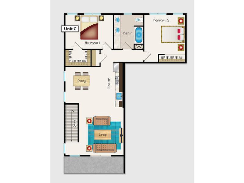 Brio on Broadway Apartments Floor Plan brio2x1c