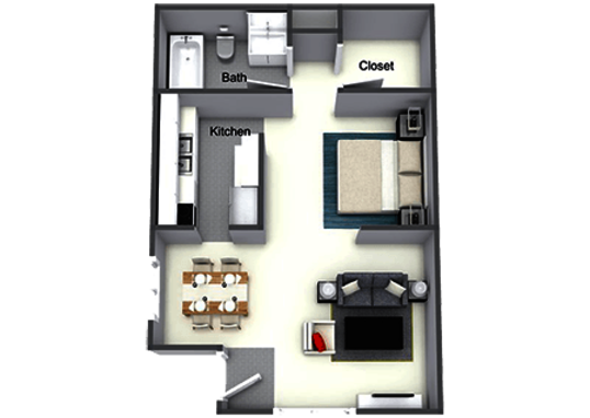 Floorplan for Park Hill Apartments