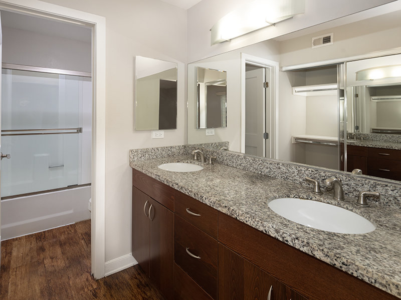 Bathroom with Dual Sinks | The Crescent at West Hollywood