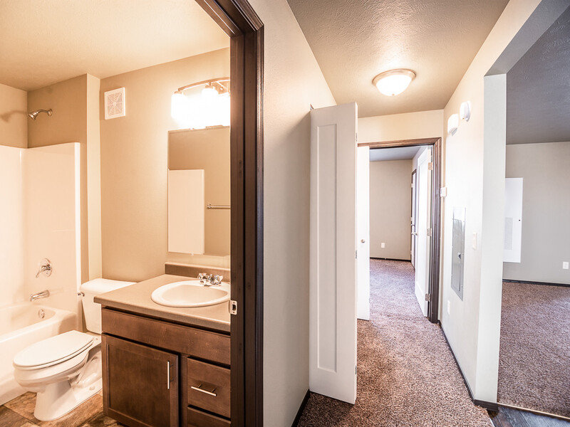 Bathroom and Hallway | 41st Street Commons in Sioux Falls, SD