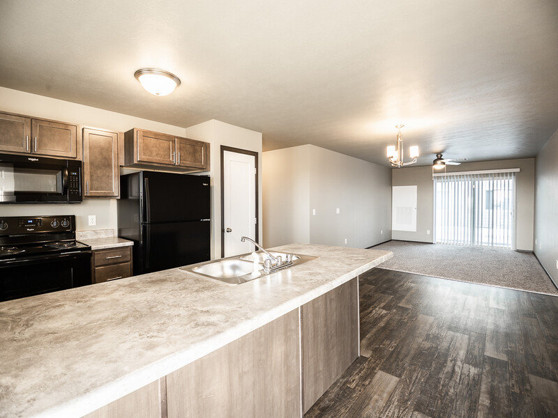 Kitchen and Living Room | 41st Street Commons in Sioux Falls, SD