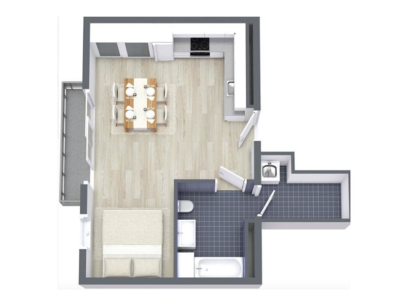 STUDIO Floorplan at Ritch Street