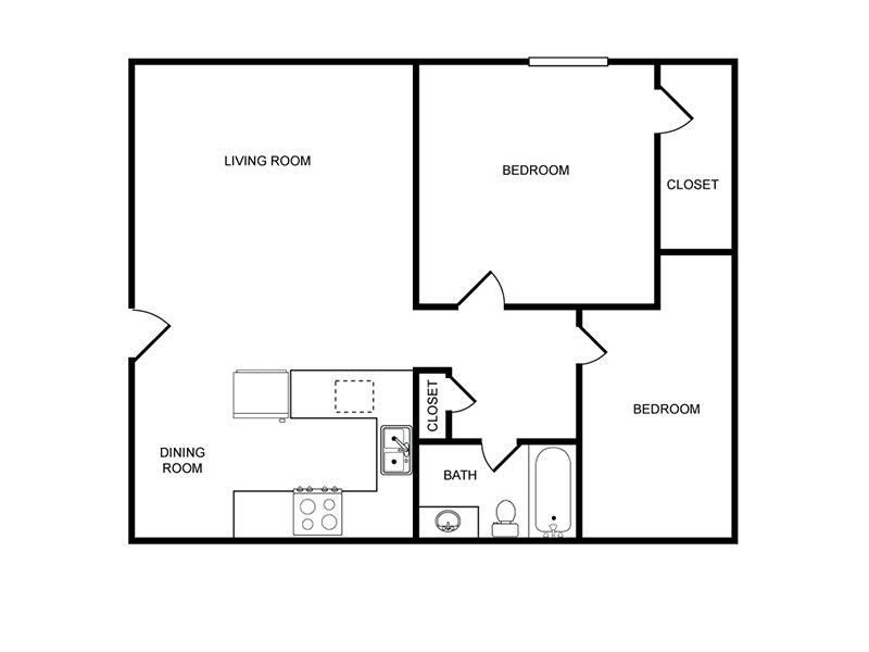 2 Bedroom 1 Bathroom apartment available today at Tamarus Villas in Las Vegas