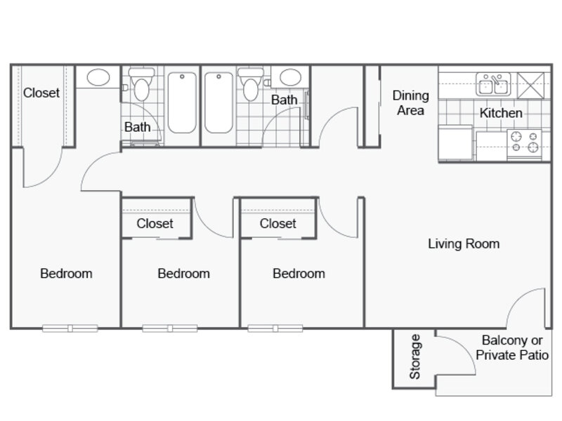 3 Bedroom 2 Bath