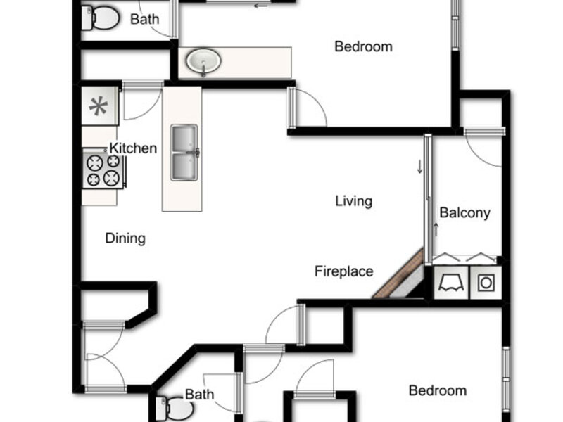 Dual Suite - 2 Bedroom, 2 Bathroom