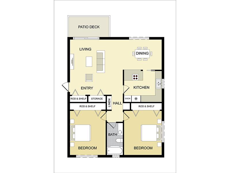 2 Bedroom 1 Bath