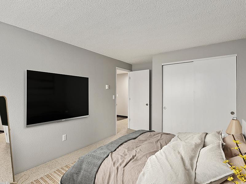 Carpeted Bedroom | Portola Bridge Creek Apartments