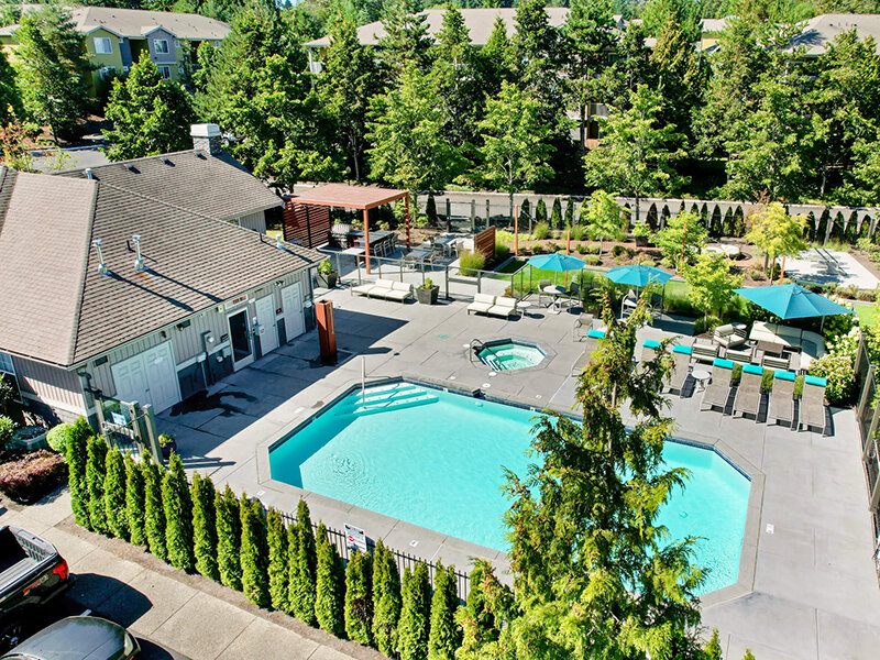 Aerial View of Pool | Brookside Village