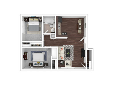 AM-2D floor plan at Helena Properties in Helena, MT