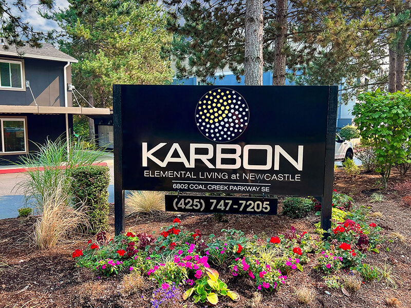 Monument Sign | Karbon Apartments