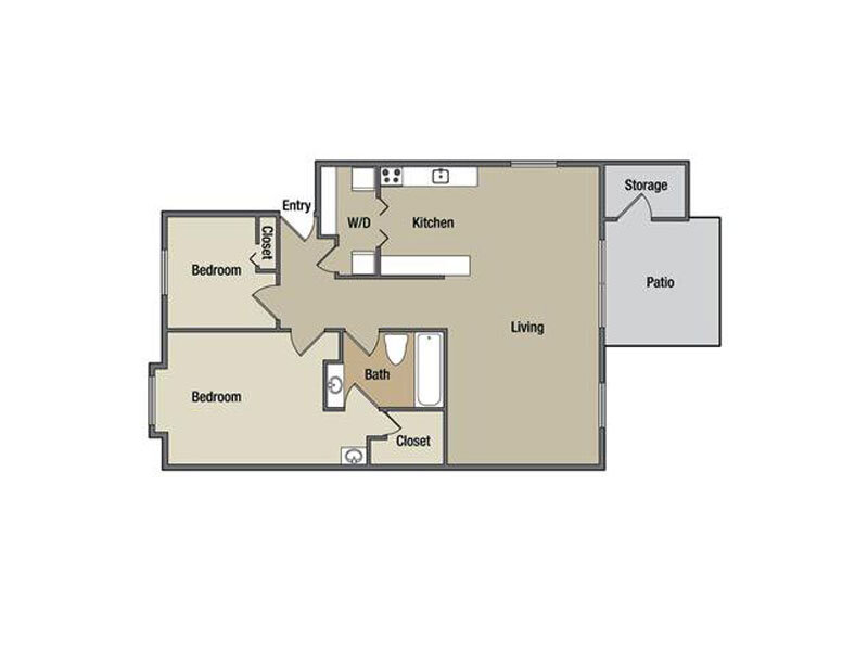 2 Bedroom 1 Bathroom