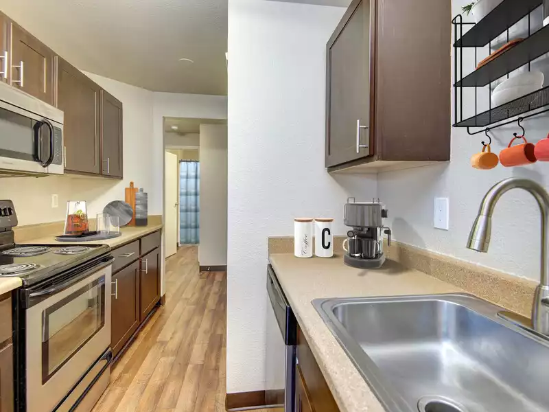 Fully Equipped Kitchen | Latitude Apartments in Everett, WA
