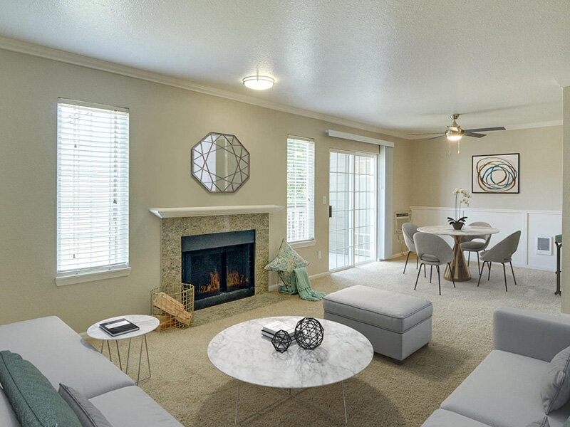 Living Room | Carriage House Apartments in Vancouver, WA