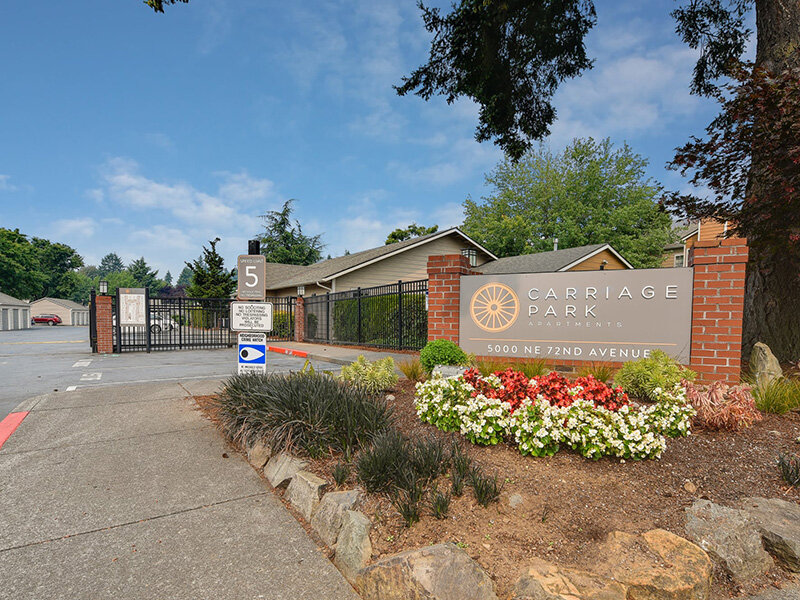 Carriage Park Sign | Carriage Park Apartments in Vancouver, WA
