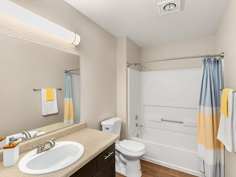 Bathroom with Tub | Carriage Park Apartments in Vancouver, WA