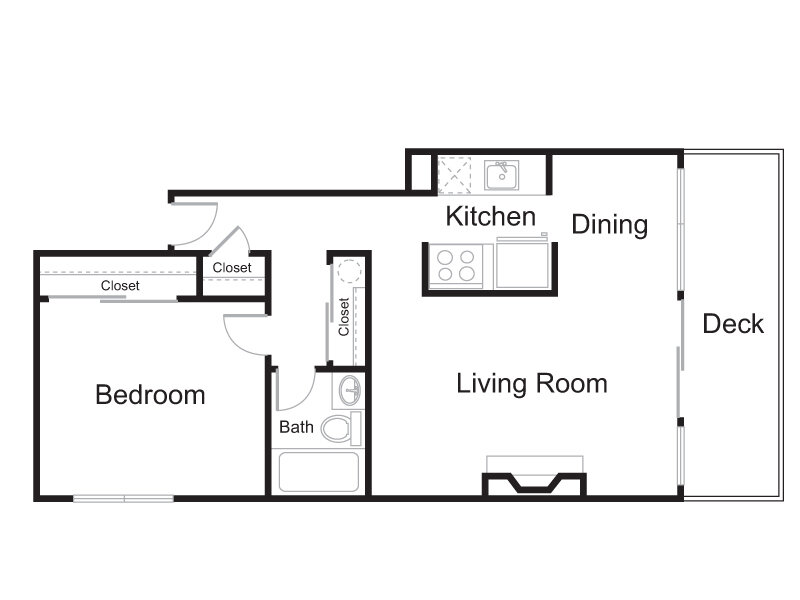 1 Bed 1 Bath 683 A