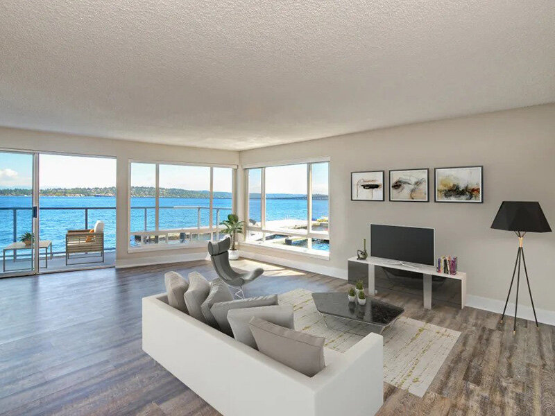 Living Area | Lakefront on Washington Apartments in Seattle, WA