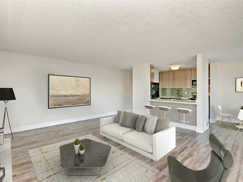 Living Room | Lakefront on Washington Apartments in Seattle, WA