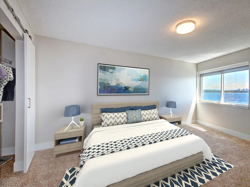 Bedroom | Lakefront on Washington Apartments in Seattle, WA