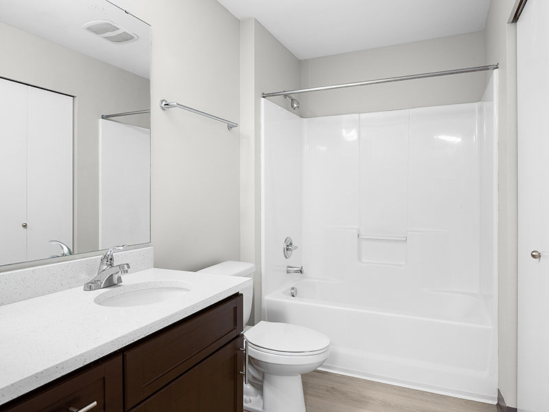 Bathroom with Tub | 999 Hiawatha Apartments in Seattle, WA