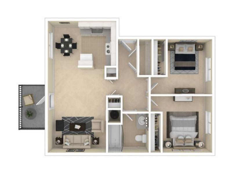 2 bedroom Floorplan