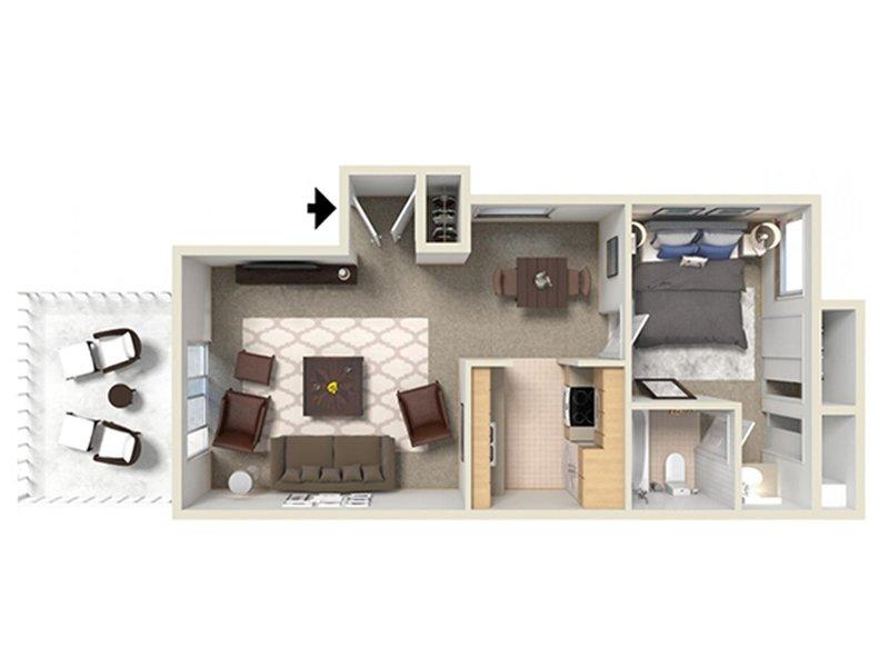 Juniper  Apartments Floor Plan 1a