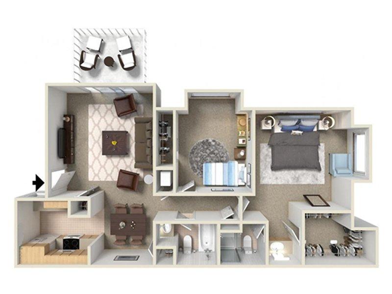 Juniper Apartments Floor Plan 2d