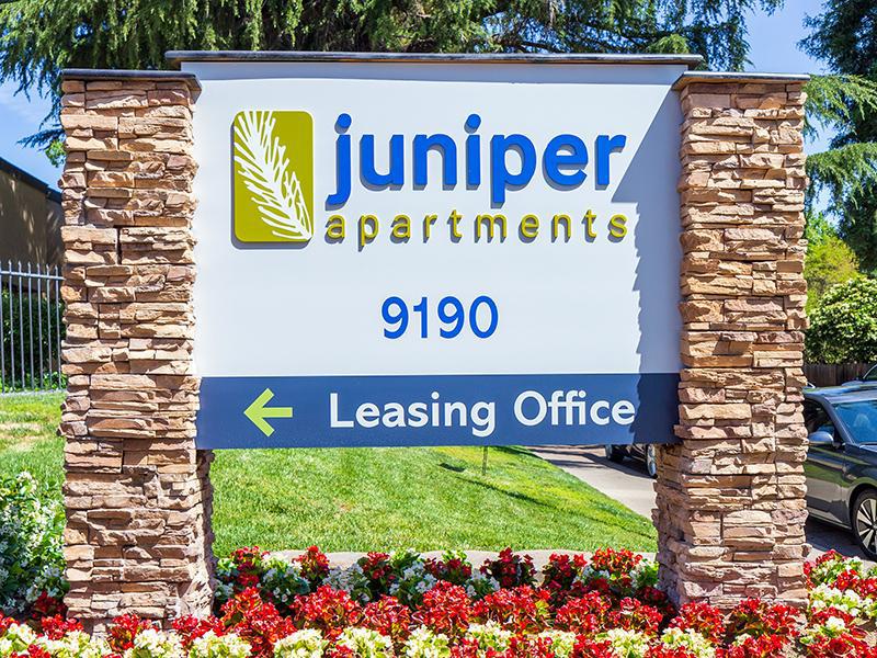 Monument Sign | The Juniper Apartments in Sacramento, CA